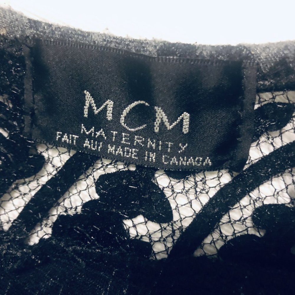 MCM Maternity Pregnancy Short Sleeve Blouse Excellent Cond Made in Canada Size M - Picture 6 of 8